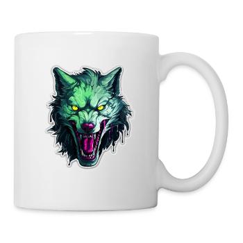 Wolf - Illustration - Tasse - Weiß - Rechts