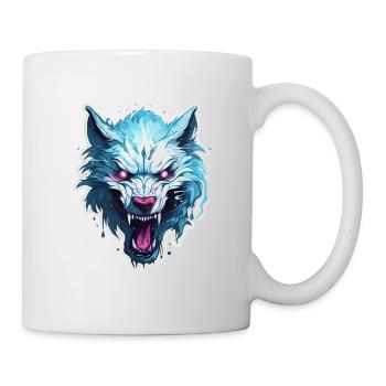 Wolf - Illustration - Tasse - Weiß - Rechts