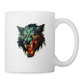 Wolf - Illustration - Tasse - Weiß - Rechts
