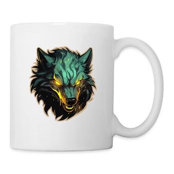 Wolf - Illustration - Tasse - Weiß - Rechts