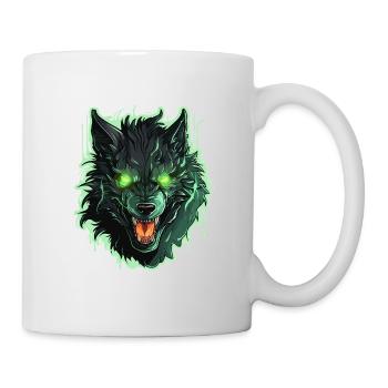 Wolf - Illustration - Tasse - Weiß - Rechts