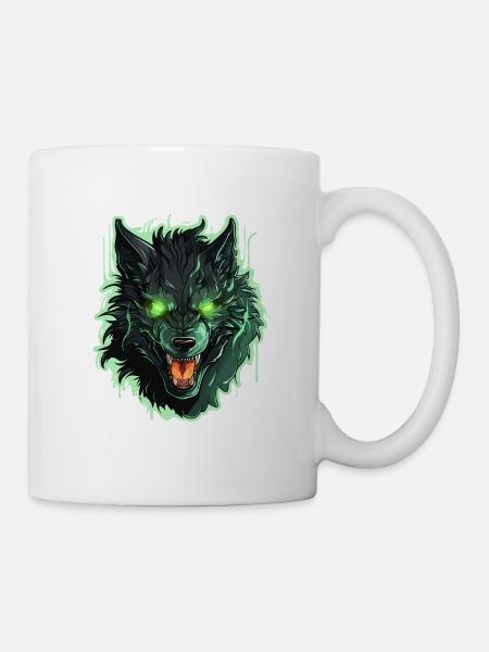 Wolf - Illustration - Tasse - Weiß