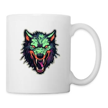 Wolf - Illustration - Tasse - Weiß - Rechts