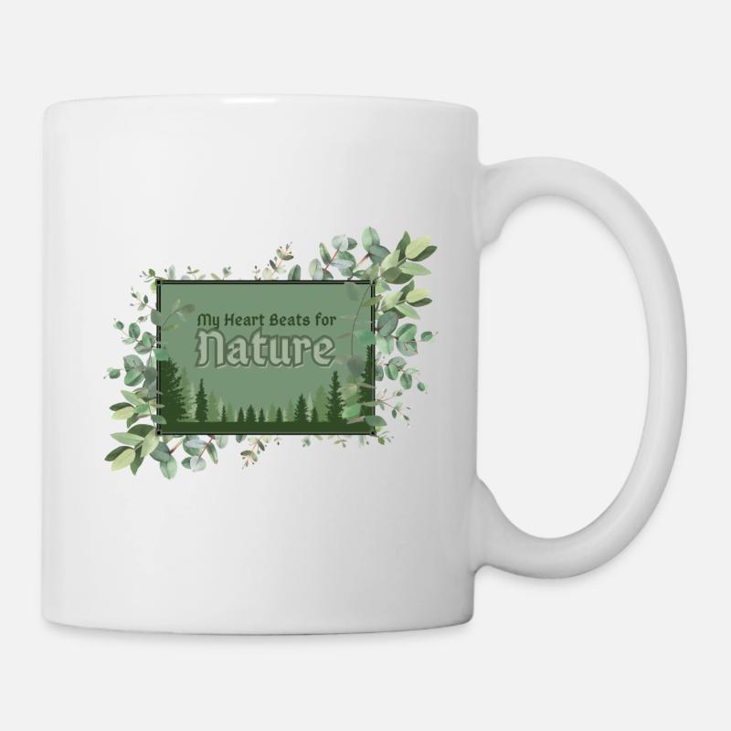Mon cœur bat pour la nature - Mug blanc - blanc