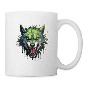 Wolf - Illustration - Tasse - Weiß - Rechts