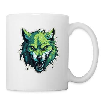Wolf - Illustration - Tasse - Weiß - Rechts