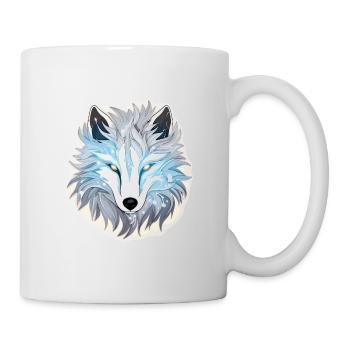 Wolf - Illustration - Tasse - Weiß - Rechts