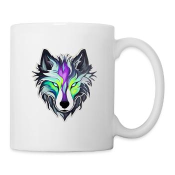 Wolf - Illustration - Tasse - Weiß - Rechts