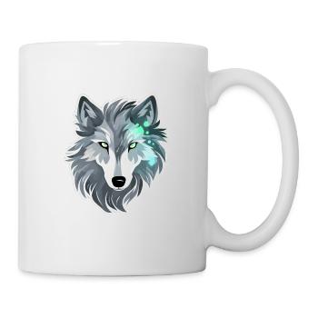 Wolf - Illustration - Tasse - Weiß - Rechts