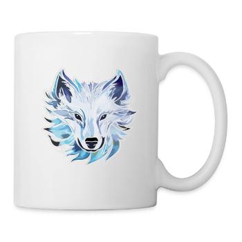 Wolf - Illustration - Tasse - Weiß - Rechts