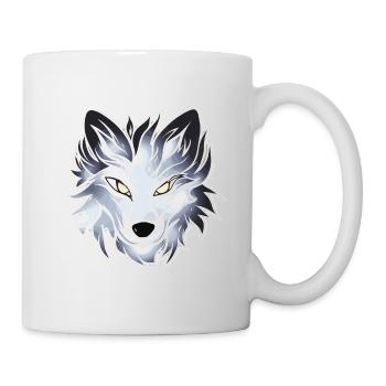 Wolf - Illustration - Tasse - Weiß - Rechts