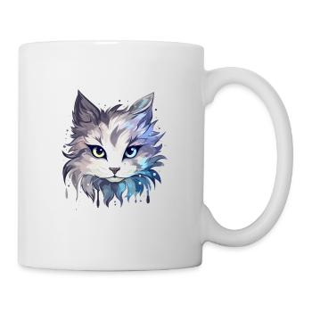 Chat - illustration - Mug blanc - blanc - Droite