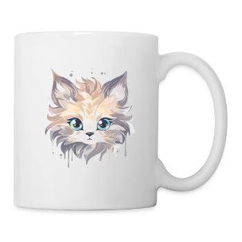 Chat - illustration - Mug blanc - blanc - Droite