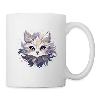Chat - illustration - Mug blanc - blanc - Droite