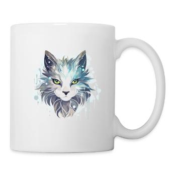 Chat - illustration - Mug blanc - blanc - Droite