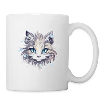 Chat - illustration - Mug blanc - blanc - Droite