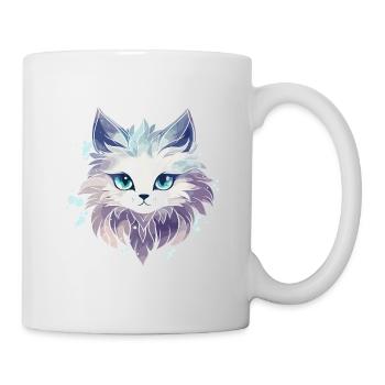 Chat - illustration - Mug blanc - blanc - Droite
