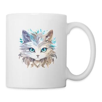 Chat - illustration - Mug blanc - blanc - Droite