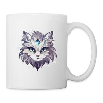 Chat - illustration - Mug blanc - blanc - Droite