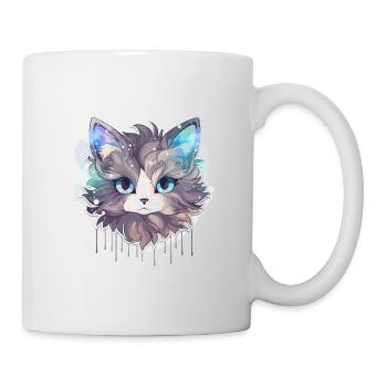 Chat - illustration - Mug blanc - blanc - Droite