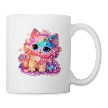 Chat - illustration - Mug blanc - blanc - Droite