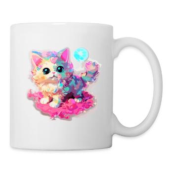 Chat - illustration - Mug blanc - blanc - Droite