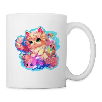 Chat - illustration - Mug blanc - blanc - Droite