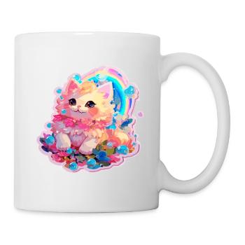 Chat - illustration - Mug blanc - blanc - Droite