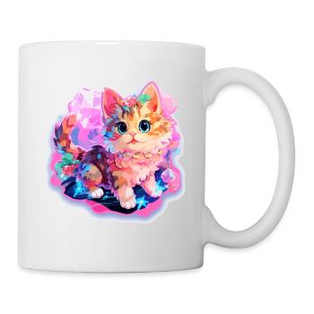 Chat - illustration - Mug blanc - blanc - Droite