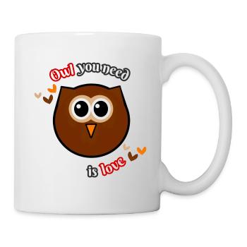 Owl love - Mug - white - Right
