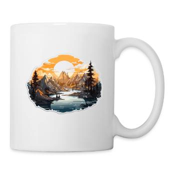 Paysage - Illustration - Mug blanc - blanc - Droite