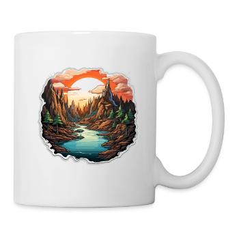 Paysage - Illustration - Mug blanc - blanc - Droite