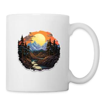 Paysage - Illustration - Mug blanc - blanc - Droite