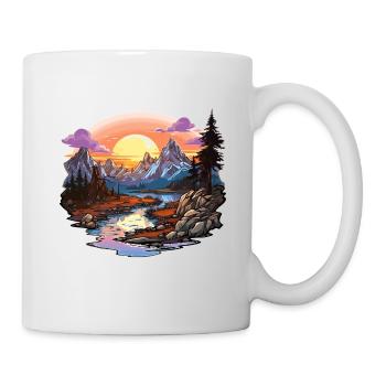 Paysage - Illustration - Mug blanc - blanc - Droite