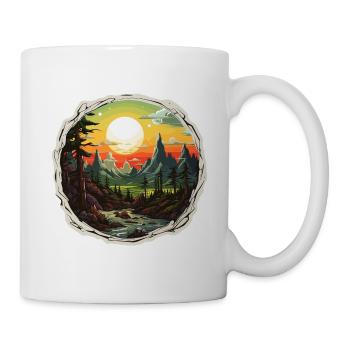 Paysage - Illustration - Mug blanc - blanc - Droite