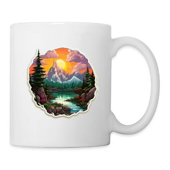 Paysage - Illustration - Mug blanc - blanc - Droite