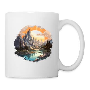 Paysage - Illustration - Mug blanc - blanc - Droite