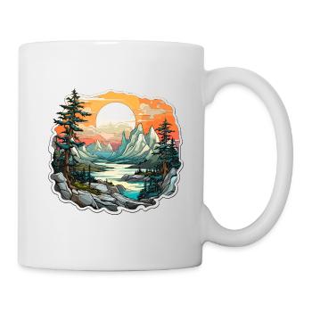 Paysage - Illustration - Mug blanc - blanc - Droite