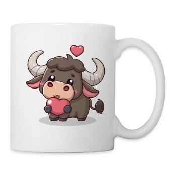 TAURUS ARIES ZODIAC LOVE HEART VALENTINE'S DAY - Mug - white - Right