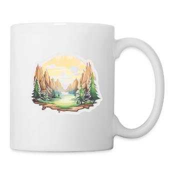 Paysage - Illustration - Mug blanc - blanc - Droite