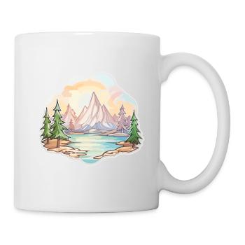 Paysage - Illustration - Mug blanc - blanc - Droite