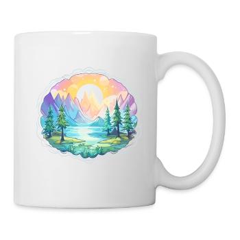 Paysage - Illustration - Mug blanc - blanc - Droite