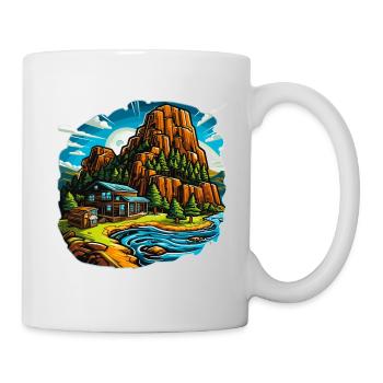 Paysage - Illustration - Mug blanc - blanc - Droite