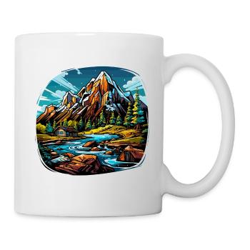 Paysage - Illustration - Mug blanc - blanc - Droite