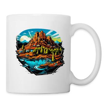 Paysage - Illustration - Mug blanc - blanc - Droite