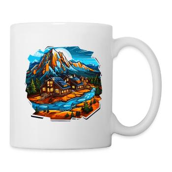 Paysage - Illustration - Mug blanc - blanc - Droite