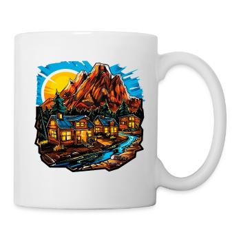 Paysage - Illustration - Mug blanc - blanc - Droite