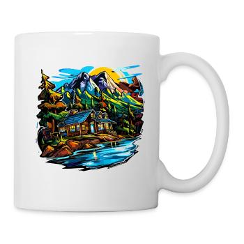 Paysage - Illustration - Mug blanc - blanc - Droite