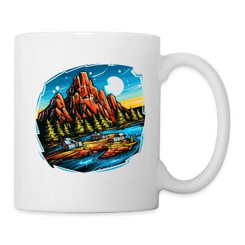 Paysage - Illustration - Mug blanc - blanc - Droite