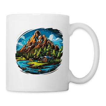 Paysage - Illustration - Mug blanc - blanc - Droite